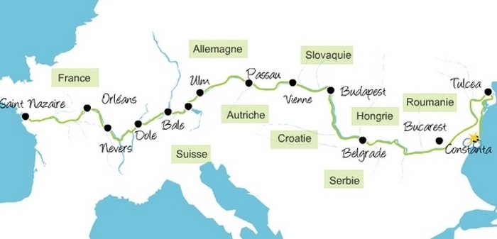 [Carte de l'EuroVelo 6]